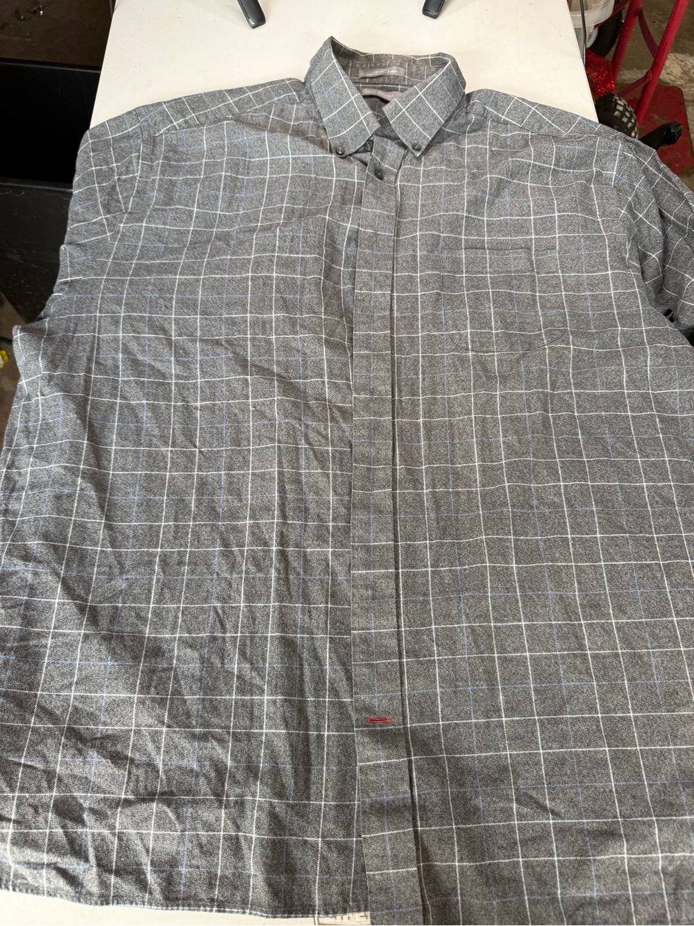 Daniel Cremieux Gray Windowpane Button-Down Shirt